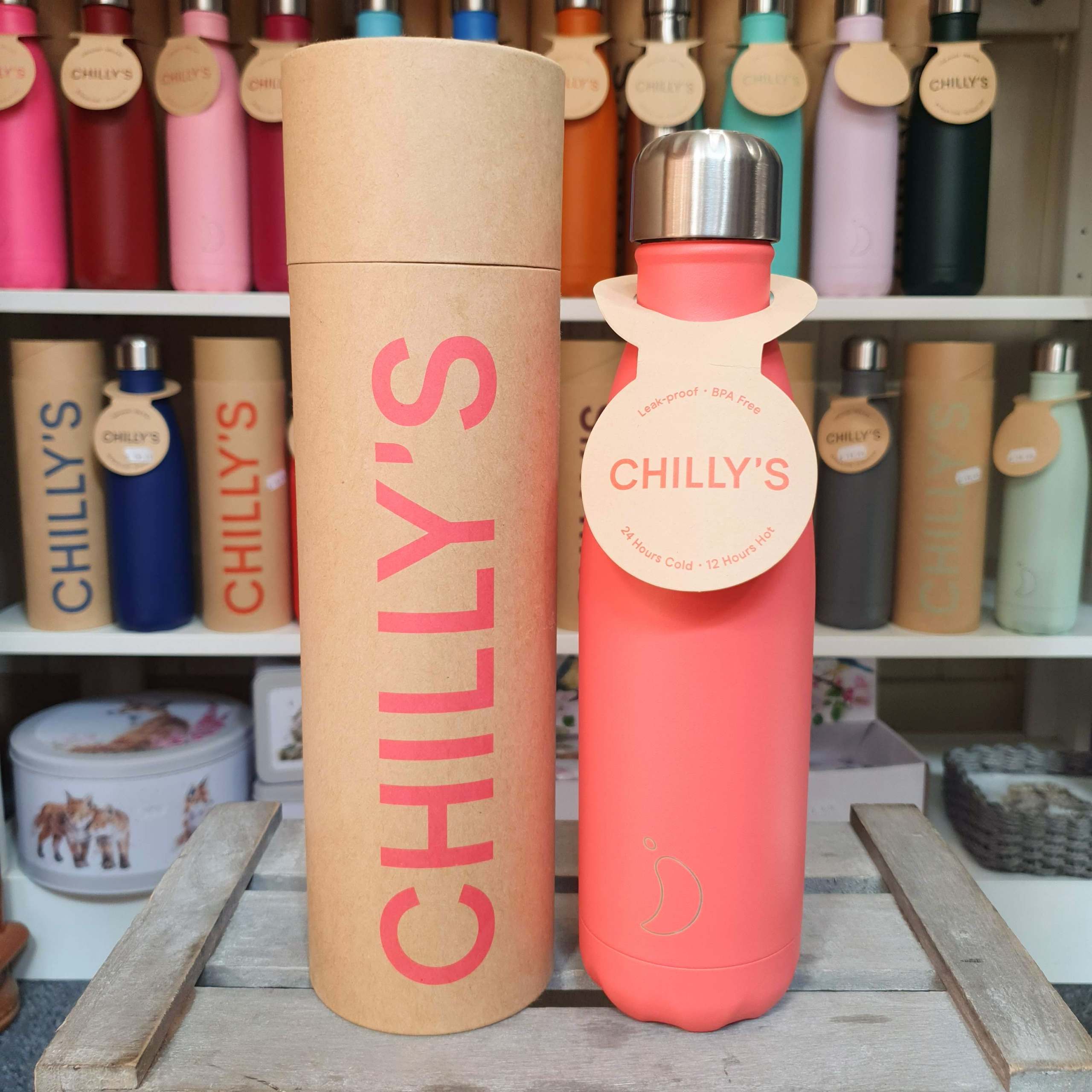 Large Peach Chilly's Bottle