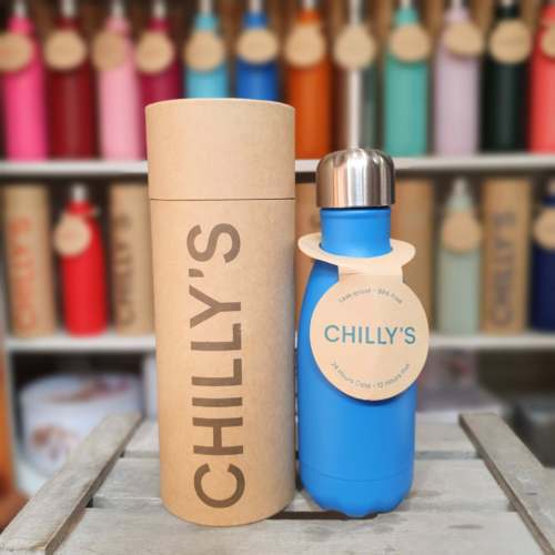 Small Neon Blue Chilly's Bottle