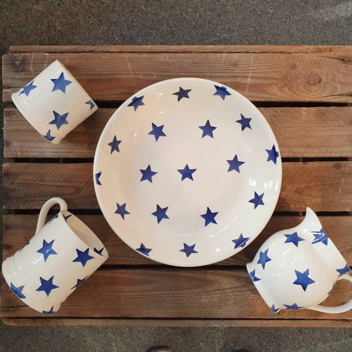 emma bridgewater blue star collection over
