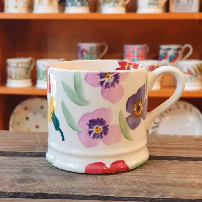 emma bridgewater multi colour flower small mug