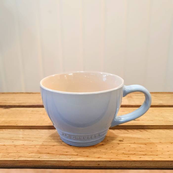 le creuset grand mug coastal blue single