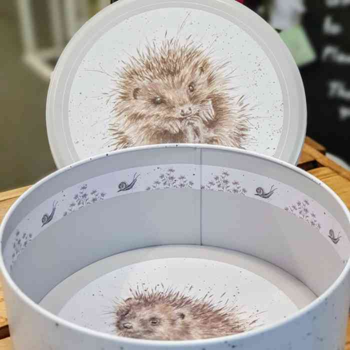 Hedgehog wrendale tin