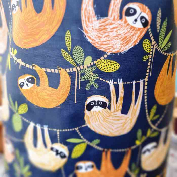 Apron oil cloth sloth
