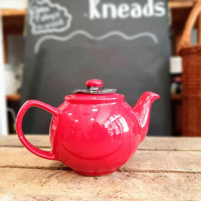 Red small teapot