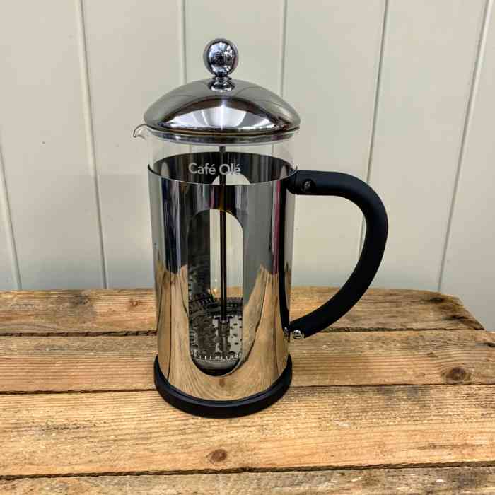 cafe-ole-glass-and-stainless-steel-cafetiere-8-cup