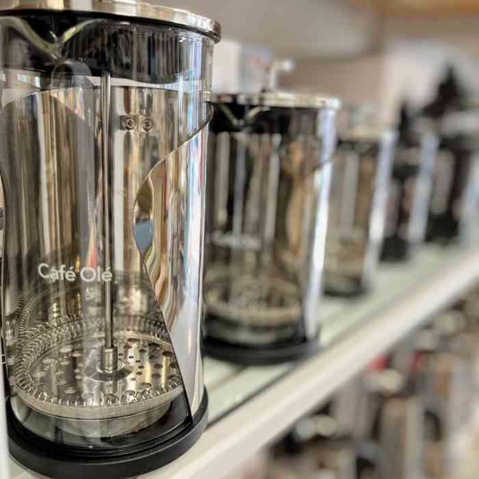 Café Olé Chromo Glass & Stainless Steel Cafetiere - Image 2