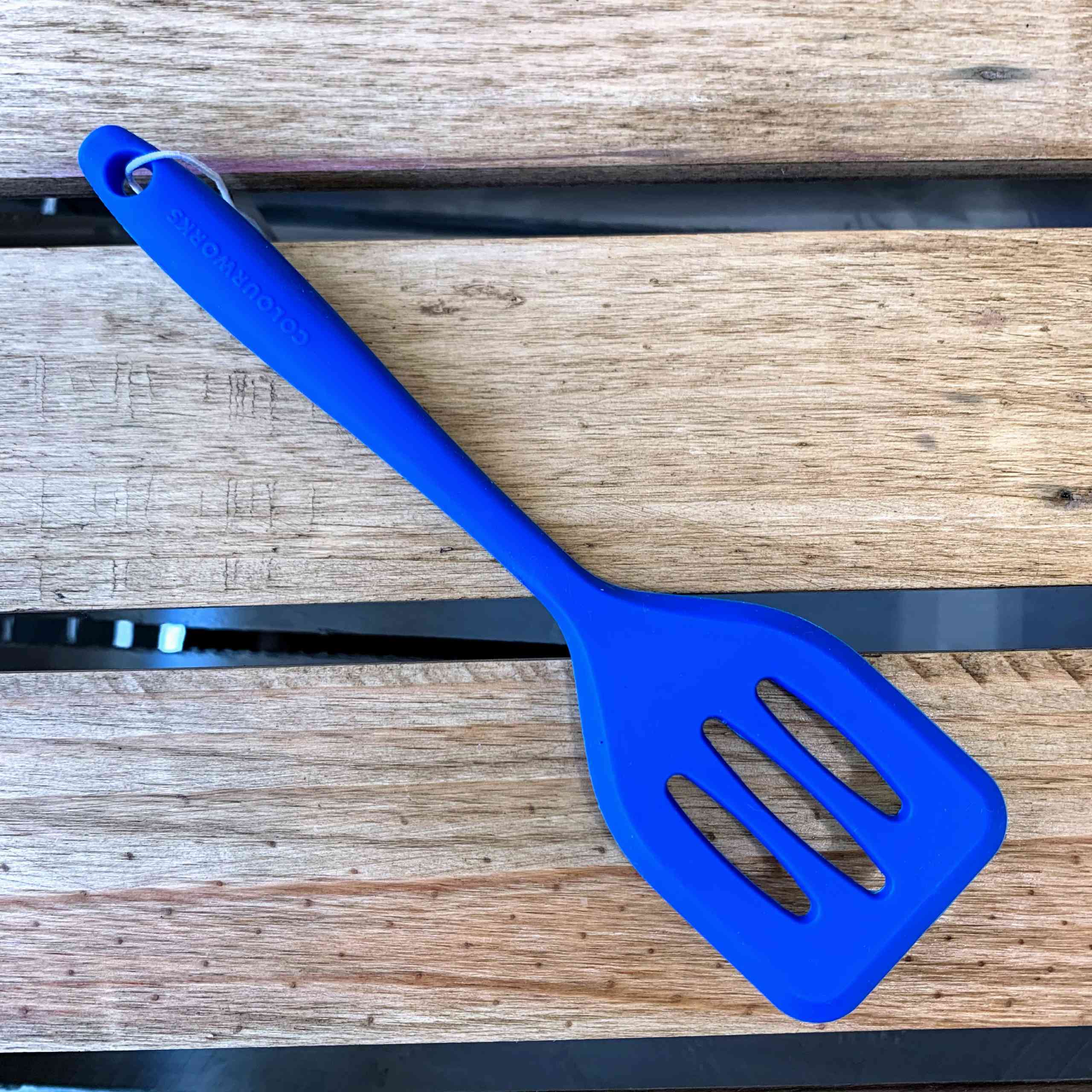 Blue shop silicone spatula