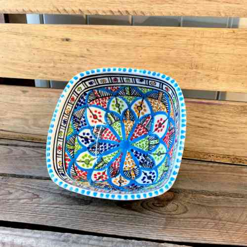 Tunisian Hand Painted Bowls - Square