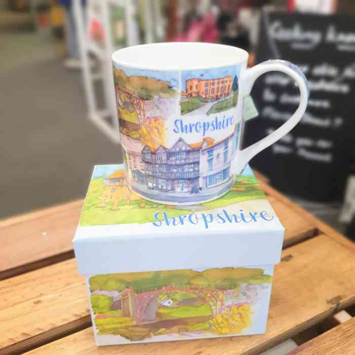 Emma Ball Watercolour Mug And Coaster - Shropshire