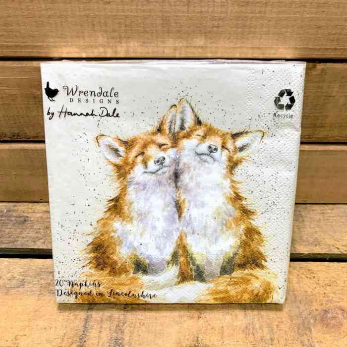 Wrendale Lunch Napkin Foxes