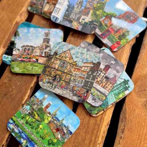 lyn-evans-torn-paper-art-shrewsbury-coasters-12-designs