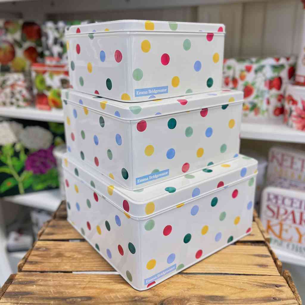 Emma Bridgewater Polka Dot Tins Shrewsbury's exclusive stockist