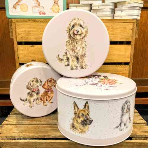wrendale-its-a-dog-life-dog-round-cake-tins-3-sizes-by-hannah-dale