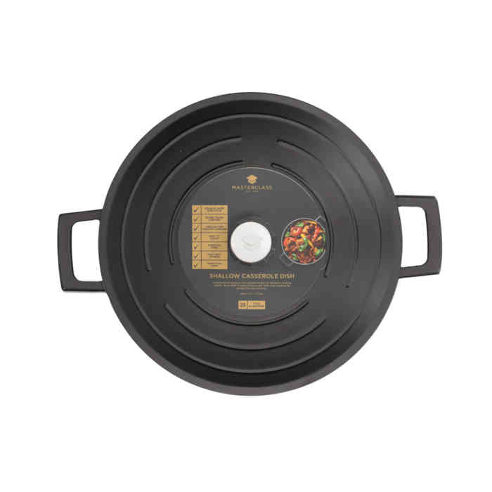 masterclass-cast-aluminium-shallow-casserole-dish-28cm-black