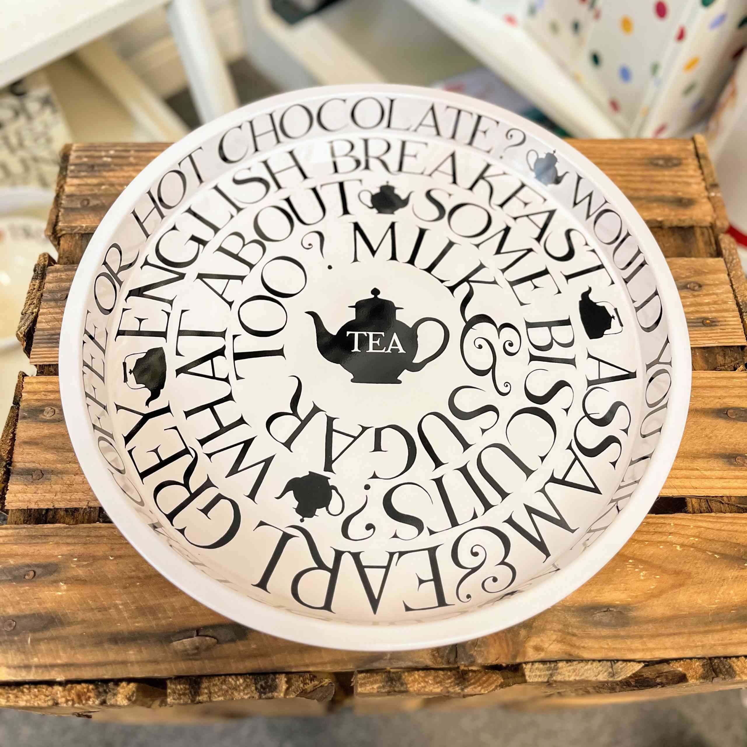 Emma Bridgewater Black Toast Round Serving Tray