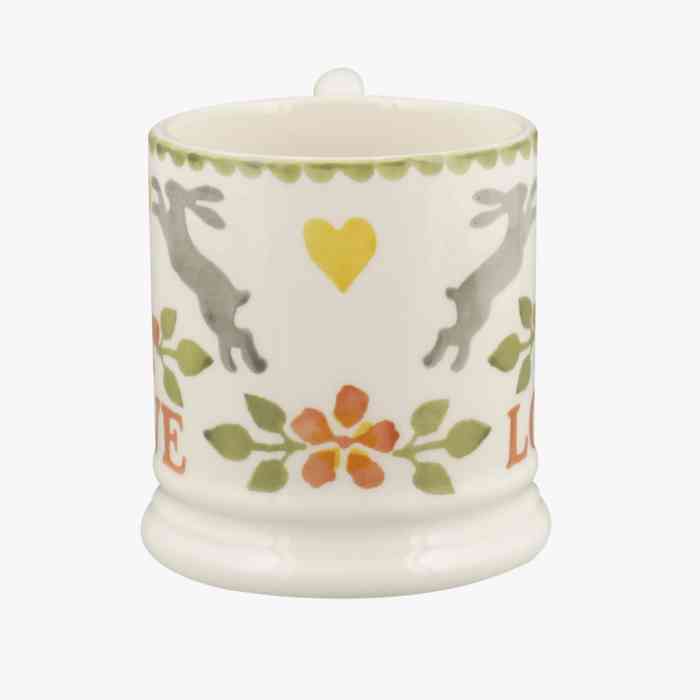 Emma Bridgewater ‘Lovebirds’ Coral Half Pint Mug - 2 styles - Image 4