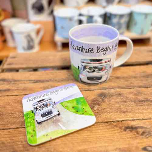 alex-clark-adventure-begins-here-motorhome-mug-coaster-set