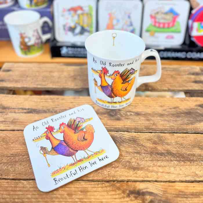 draw-uk-funny-mug-an-old-rooster-and-his-beautiful-hen-mug-and-coaster-set
