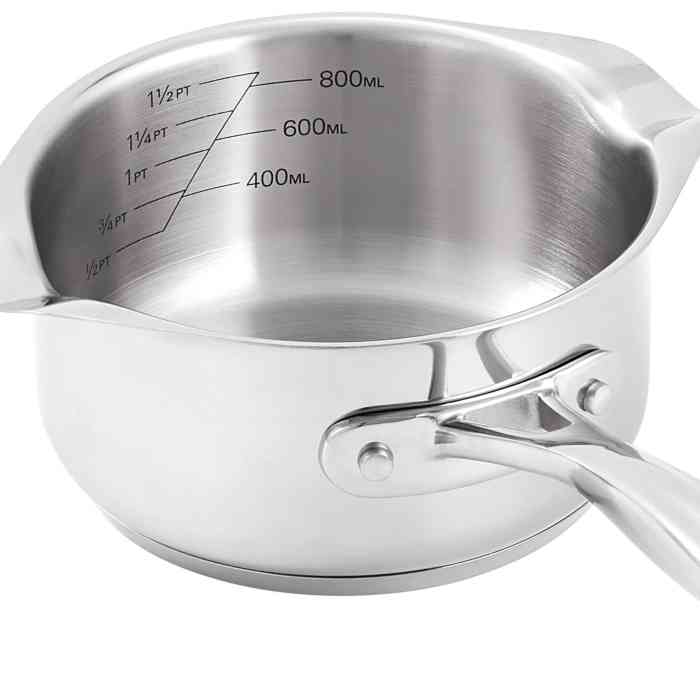 Stellar Profile Stainless Steel 14cm Milk Pan 0.8L - Image 2