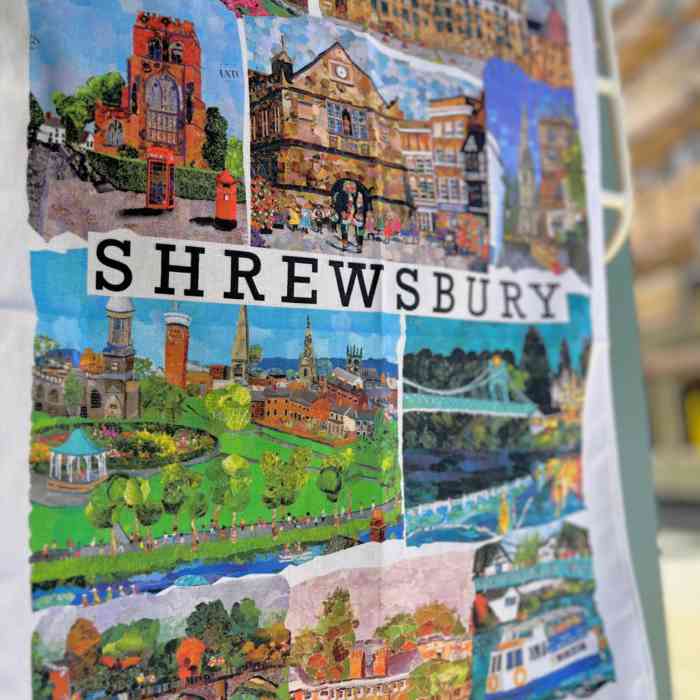 Lyn Evans Designs ' Shrewsbury' 100% Cotton Tea Towel - Image 2
