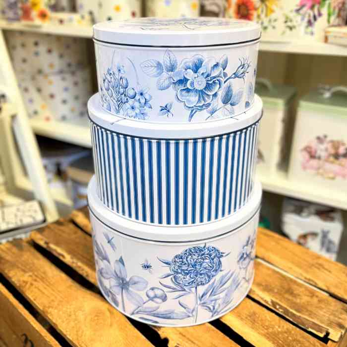 sanderson-etchings-roses-round-blue-cake-storage-tins-3-sizes