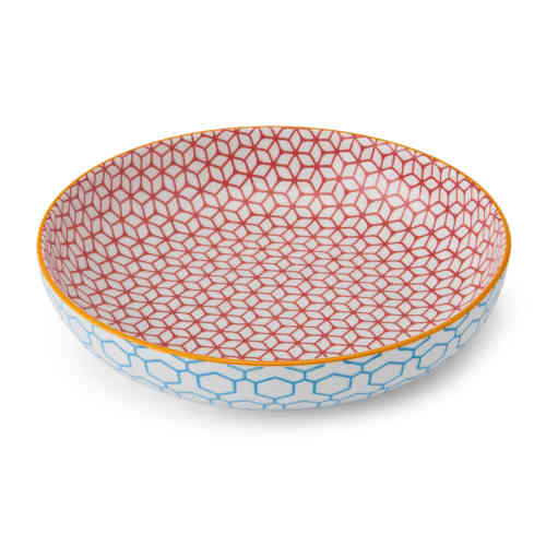 mikasa-geometric-pattern-pasta-bowl