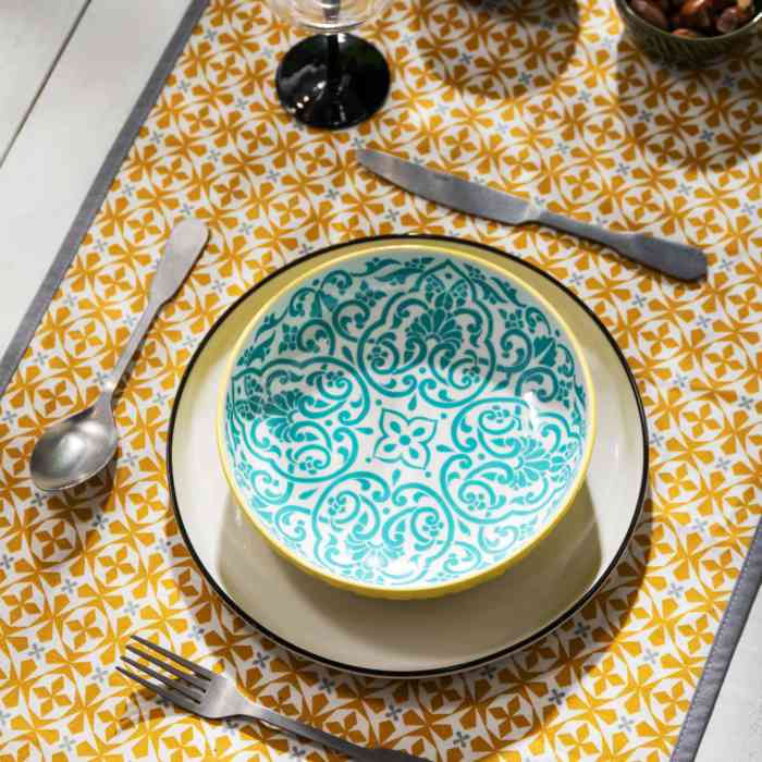 Mikasa Yellow & Blue Pasta Bowl - Image 2