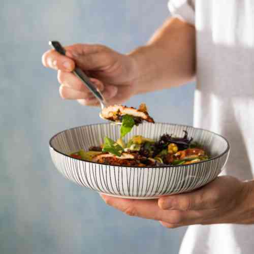 mikasa-black-stripe-pasta-bowl