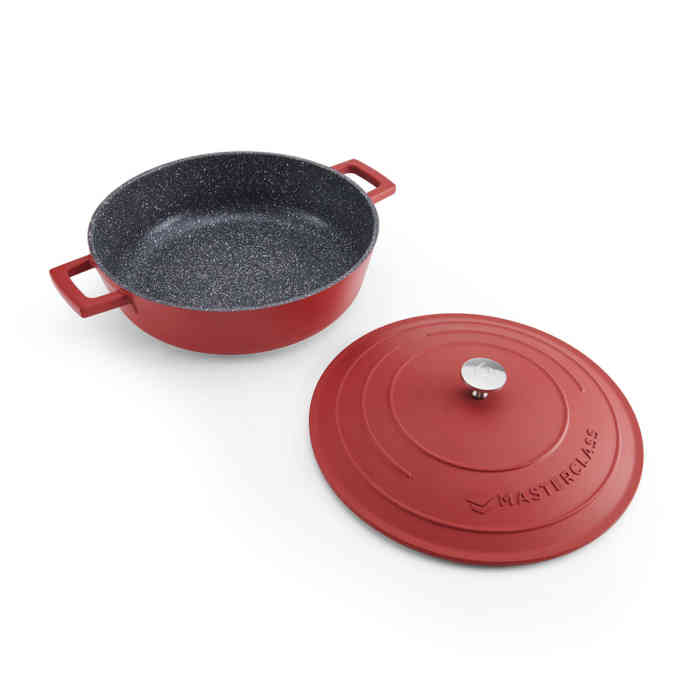 masterclass-cast-aluminium-shallow-casserole-dish-28cm-red