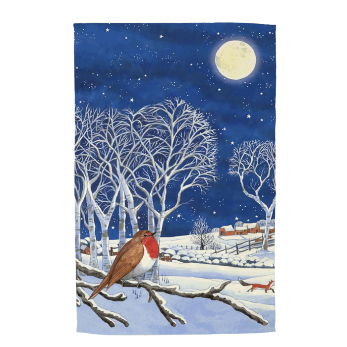 Emma Bridgewater Midnight Robin 100% Cotton Tea Towel