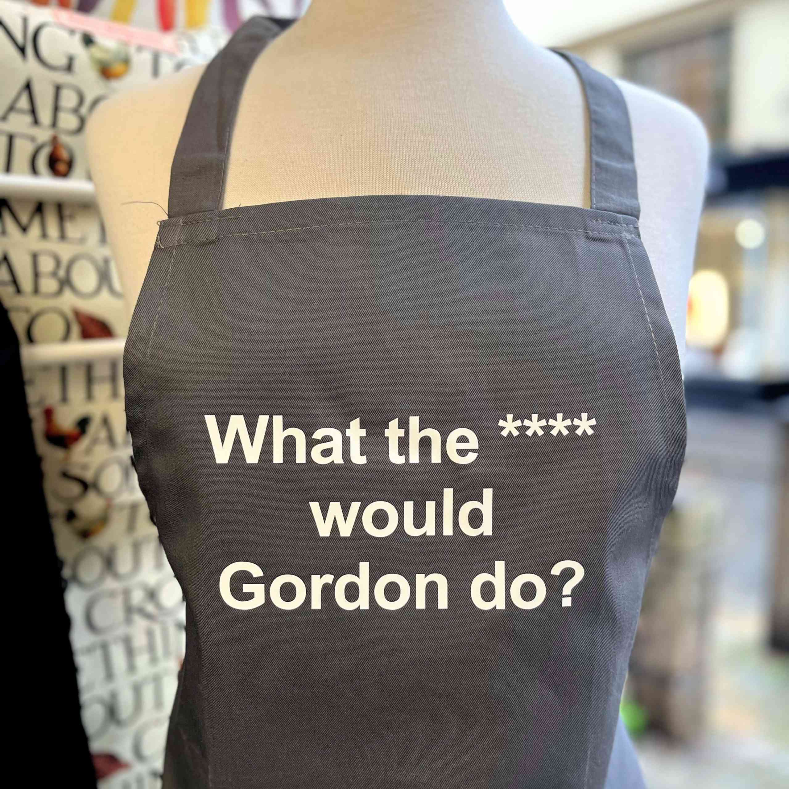 What the **** Would Gordon Do? Cotton Slogan Apron - Image 2
