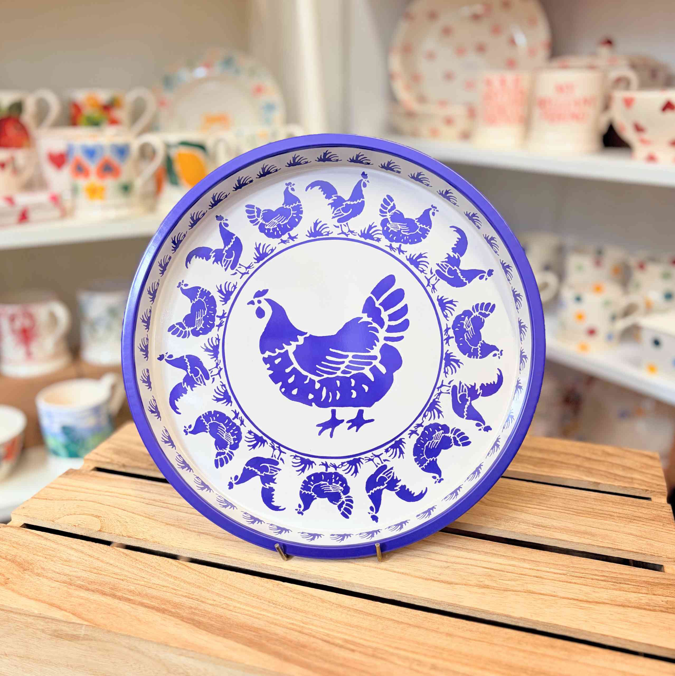 emma-bridgewater-blue-hen-round-tray