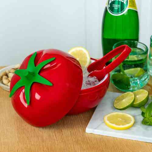 tomato-ice-bucket-with-lid-and-tongs